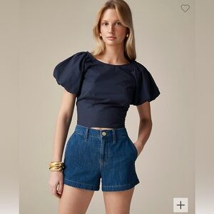 J.CREW Fitted puff-sleeve top